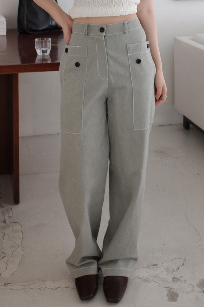 [DAD MADE] Out pocket button pants * restocked