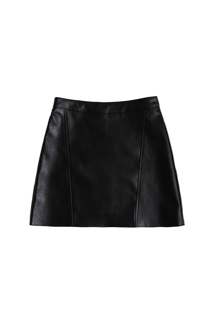two-line leather skirt(2colors)